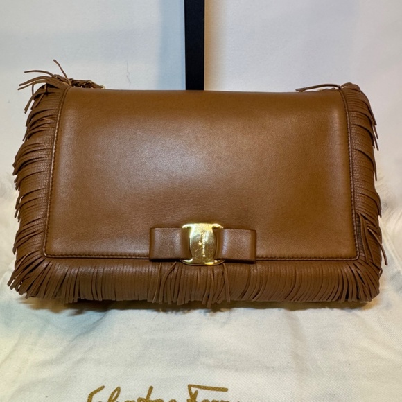 Salvatore Ferragamo Ginny Vara Fringe Crossbody - Picture 1 of 11